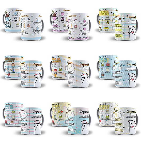 10 Artes Caneca Receitas Florks Arquivos Jpg