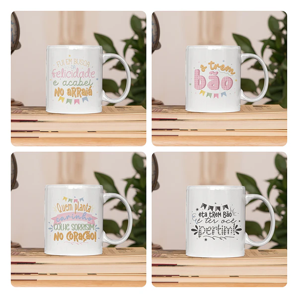 10 Artes para Camisa ou Caneca Frases Festas Juninas Arquivo Editável