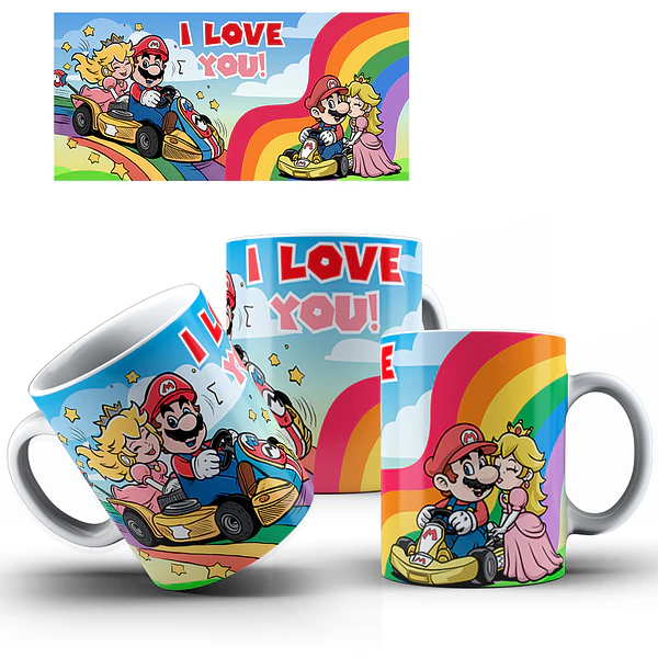 10 Artes para Caneca Super Mario Lover Dia dos Namorados Arquivo em Jpg