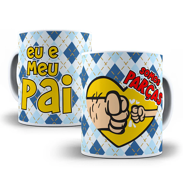 18 Artes para Caneca Dia dos Pais Cartoon Arquivo em Jpg