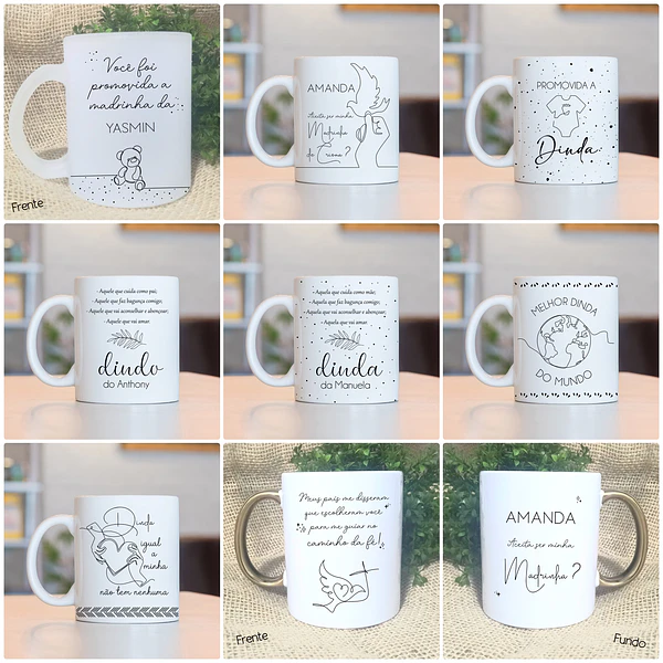 20 Artes Caneca Dindos em Linhas Jpg