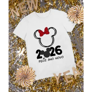 20 Artes para Camisa Disney Mickey e Minnie Ano Novo 2026 Arquivo Editavel