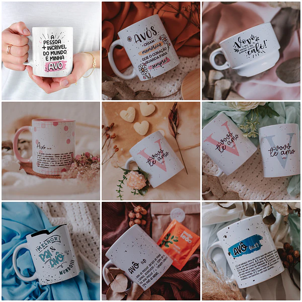 23 Artes para Caneca Dia dos Avós Arquivo em Jpg