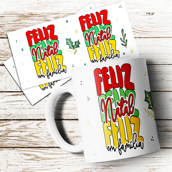 23 Artes para Caneca Natal Arquivo Editável