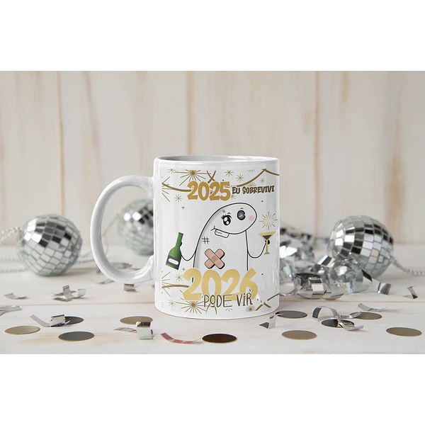 25 Artes Caneca Ano Novo Calendário 2026 Arquivo Editável