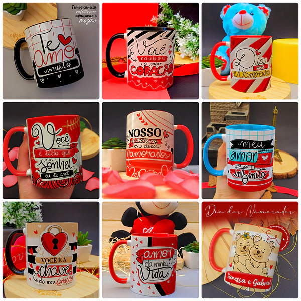 40 Artes para Caneca Dia dos Namorados Arquivos em Jpg