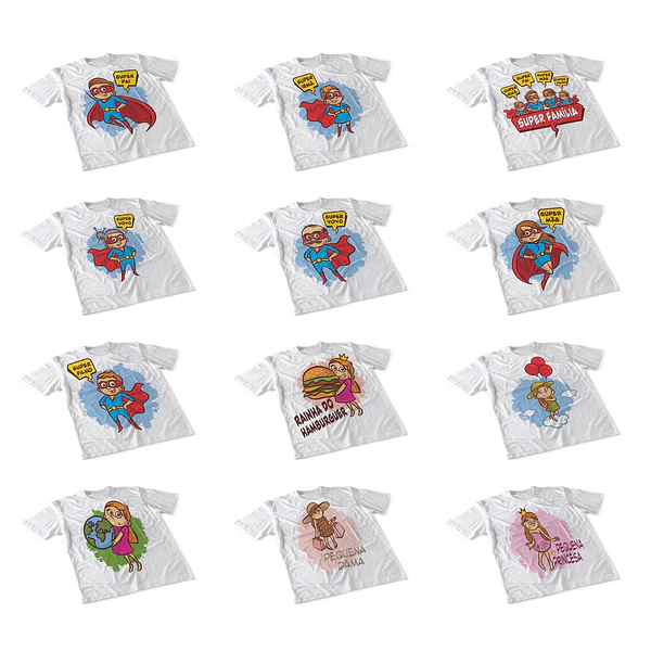 41 Artes Body Camisa Infantil Corel Draw + Png