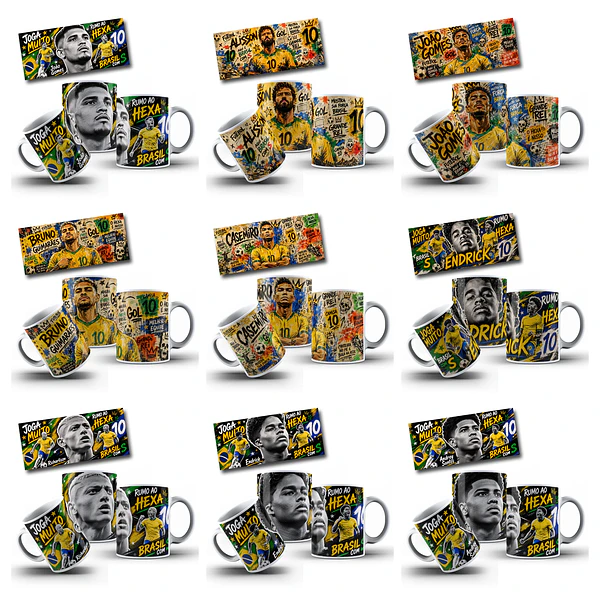 62 Artes para Caneca Copa Street Urbano Brasil Copa do Mundo Arquivo em Jpg
