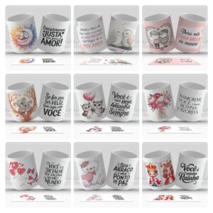 22 Artes para Caneca Dia dos Namorados Arquivo em Jpg