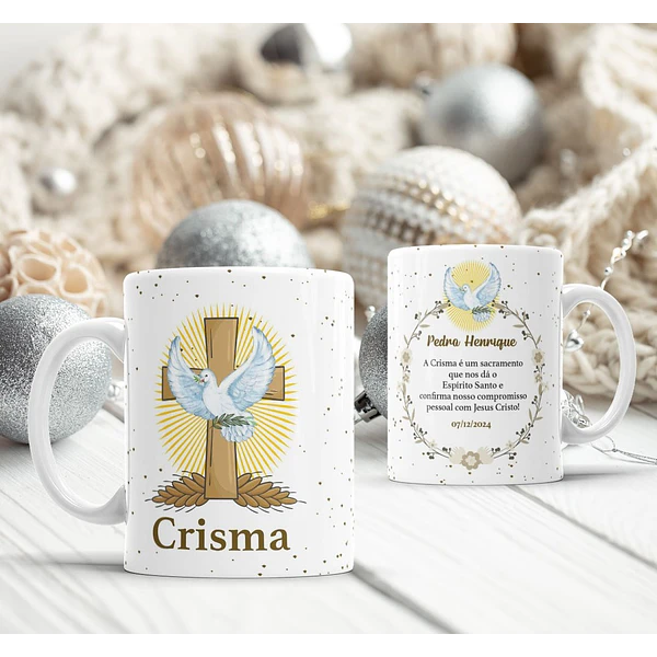 Arte Caneca Crisma Arquivo Editável