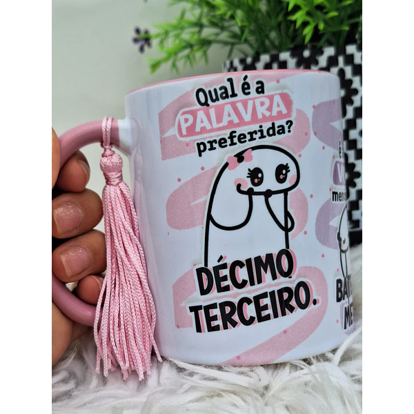 Arte Caneca Flork Qual é a palavra preferida? Décimo terceiro e a que você menos gosta Arquivo em Jpg