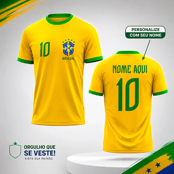 Arte para Camiseta Brasil 2026 Arquivo Editável