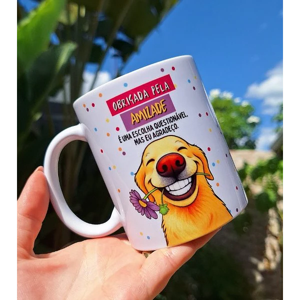 Arte para Caneca Obrigado pela amizade, é uma escolha questionável mas eu agradeço Arquivo em Png