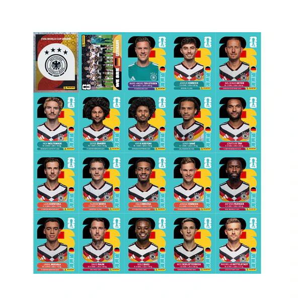 Figurinhas Alemanha Copa 2026 para Imprimir (PDF) | Seleção Completa