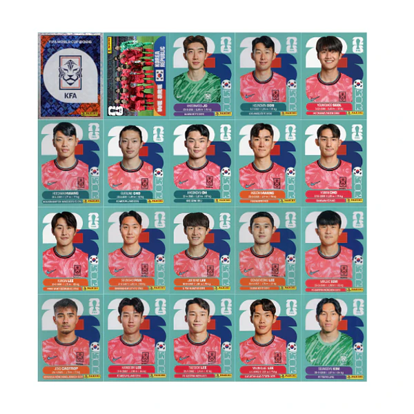 Figurinhas Coreia do Sul Copa 2026 para Imprimir (PDF) | Seleção Completa
