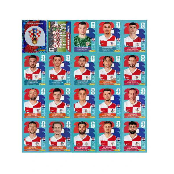 Figurinhas Croácia Copa 2026 para Imprimir (PDF) | Seleção Completa