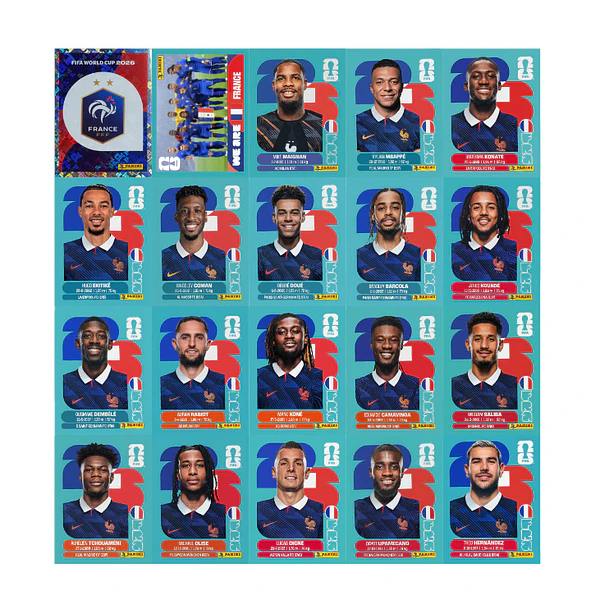 Figurinhas França Copa 2026 para Imprimir (PDF) | Seleção Completa