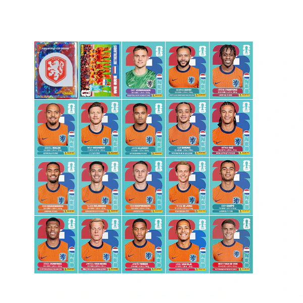 Figurinhas Holanda Copa 2026 para Imprimir (PDF) | Seleção Completa