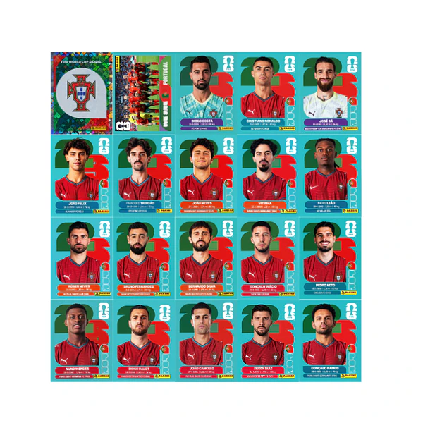 Figurinhas Portugal Copa 2026 para Imprimir (PDF) | Seleção Completa