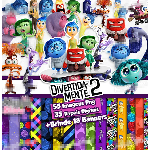 Kit Digital Divertidamente em Png