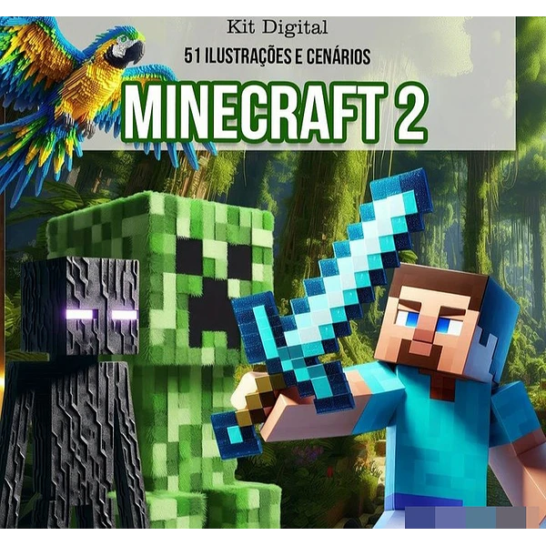 Kit Digital Minecraft Arquivo em Png