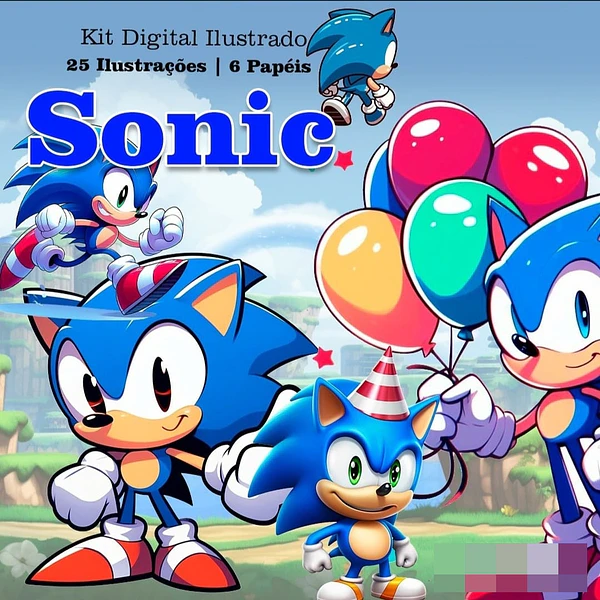 Kit Digital Sonic Arquivo em Png