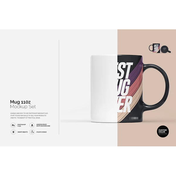 Mockup para Caneca Modelo 4 em Psd