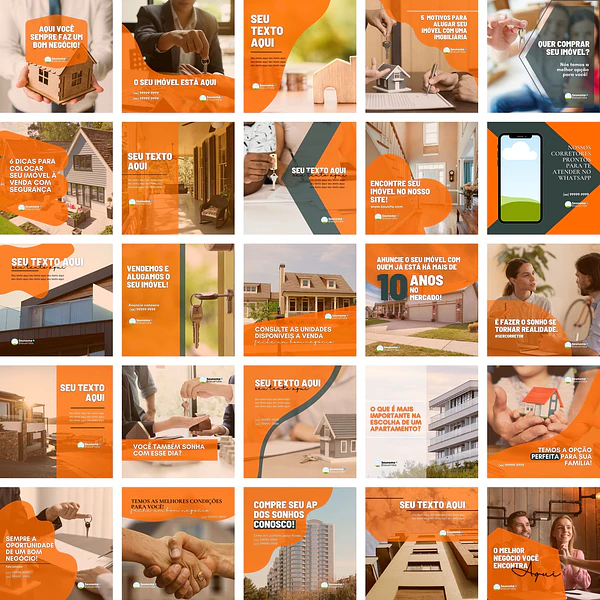 Pack Canva Imobiliária 2.0 Templates Editáveis 25 Artes + Bônus